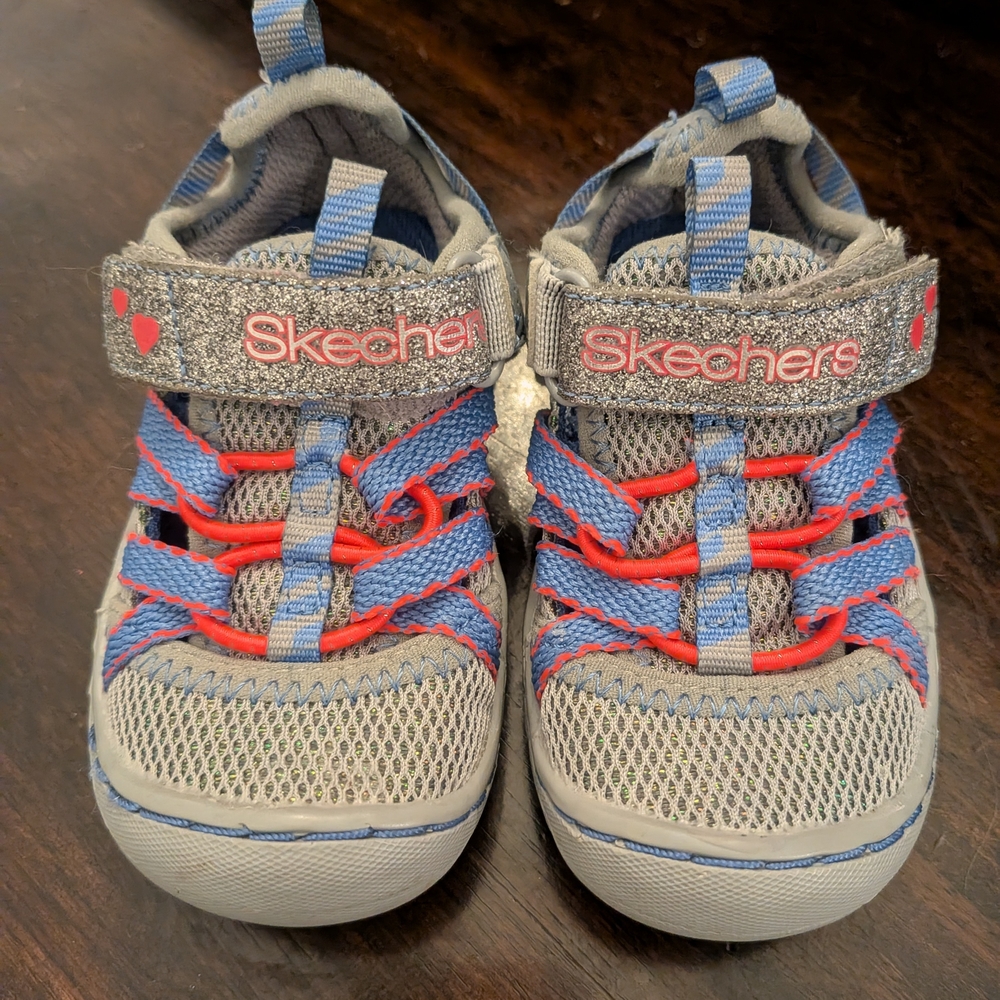 Skechers Kids' Gray and Blue Shoes